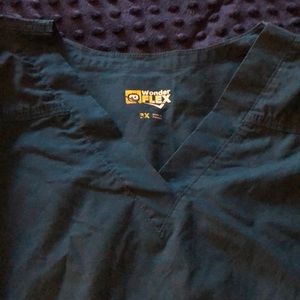 WonderWink scrub top Caribbean V-neck